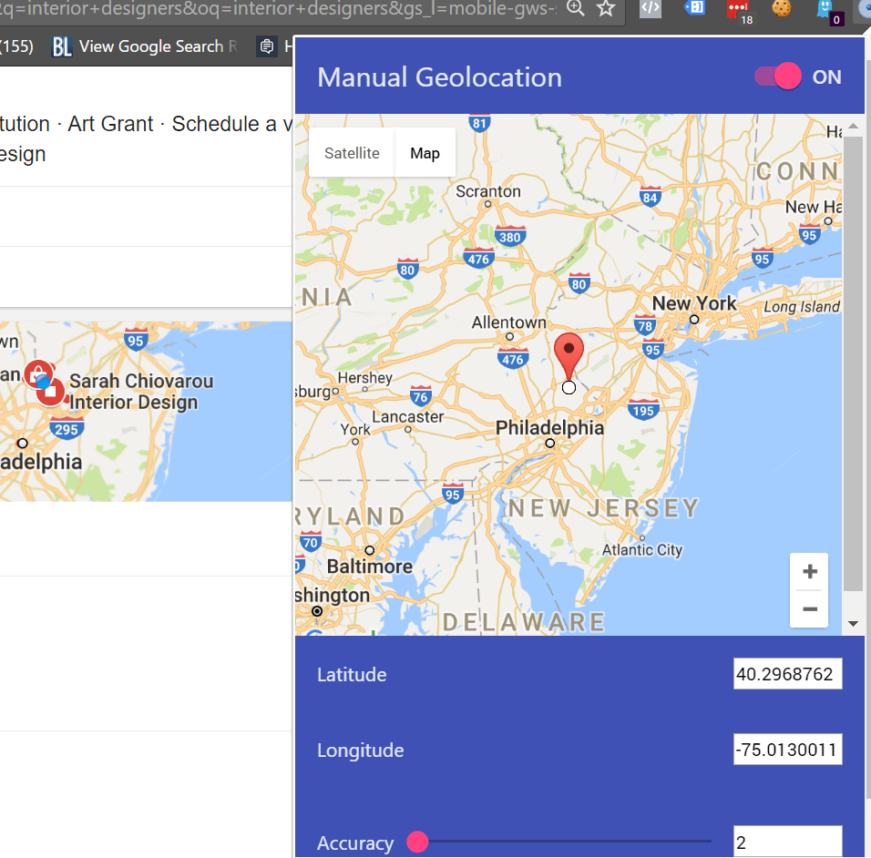 manual geolocation